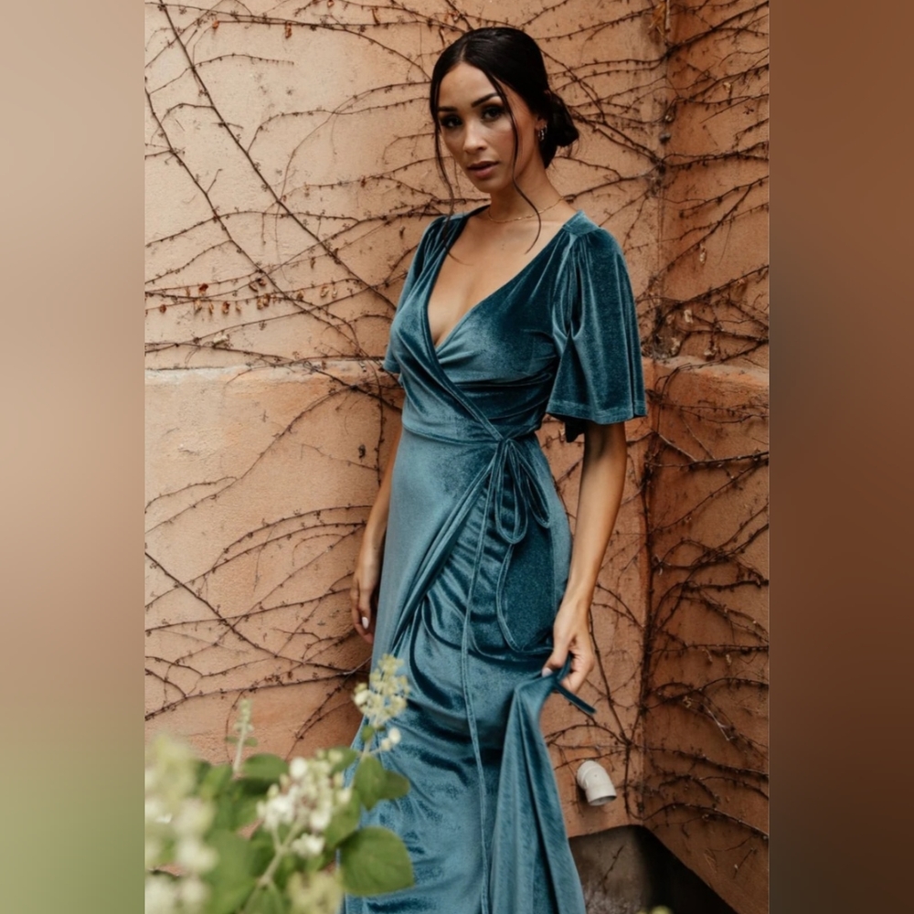 Baltic Born Meghan Wrap Dress large, blue